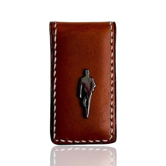 Hand Crafted Leather Money Clip, Strong Magnet, Accessory for Men - Picture 4 of 5